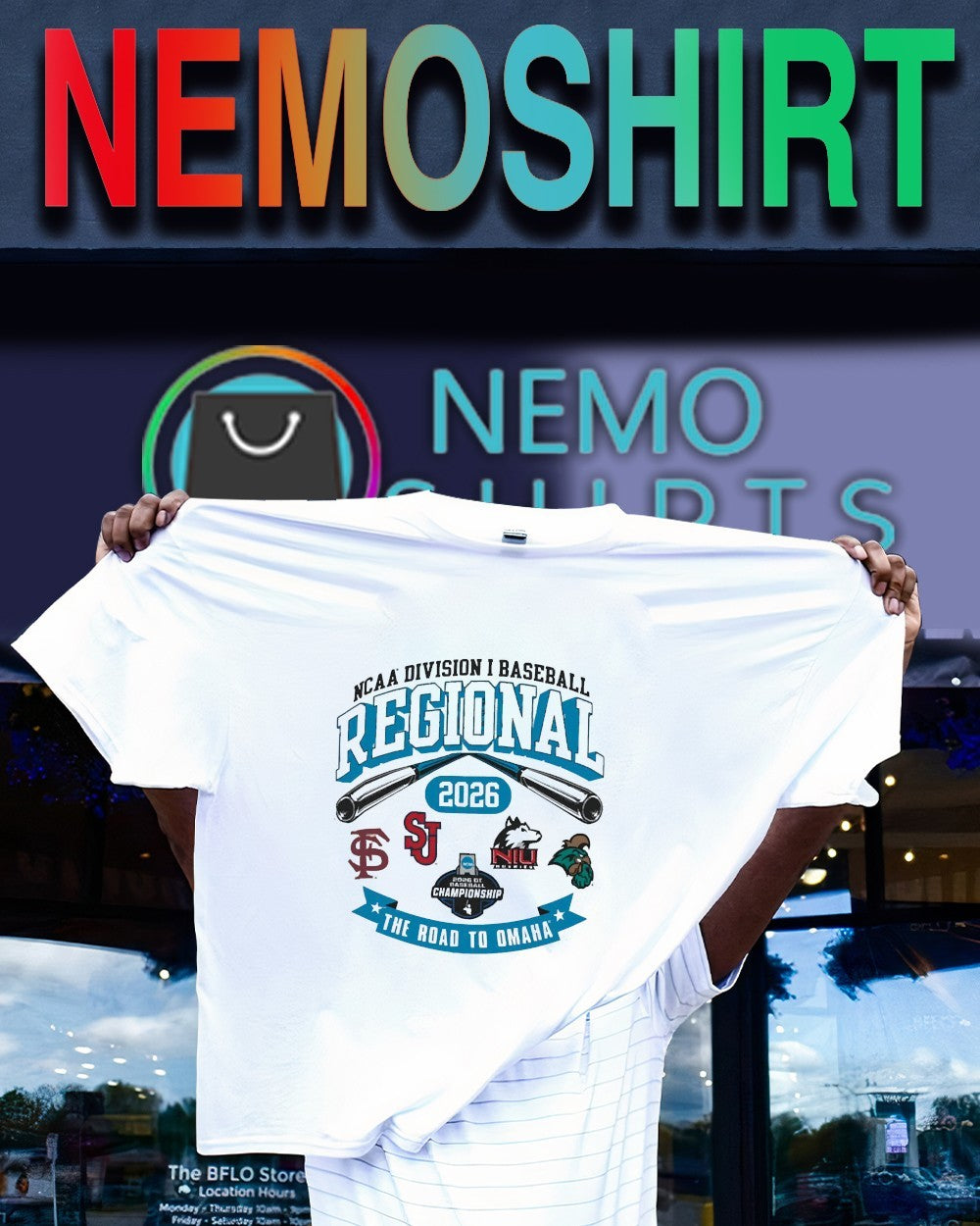NCAA Division I baseball regional Florida State 2026 the road to Omaha shirt