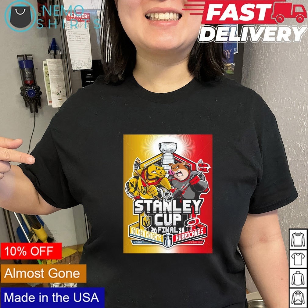 NHL Stanley Cup Final 2026 Vegas Golden Knights vs Carolina Hurricanes mascot matchup shirt