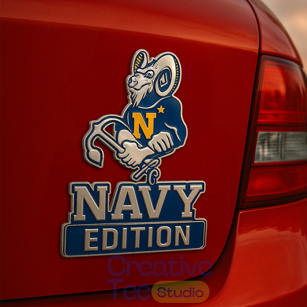 Navy Midshipmen Custom Car Name Badge