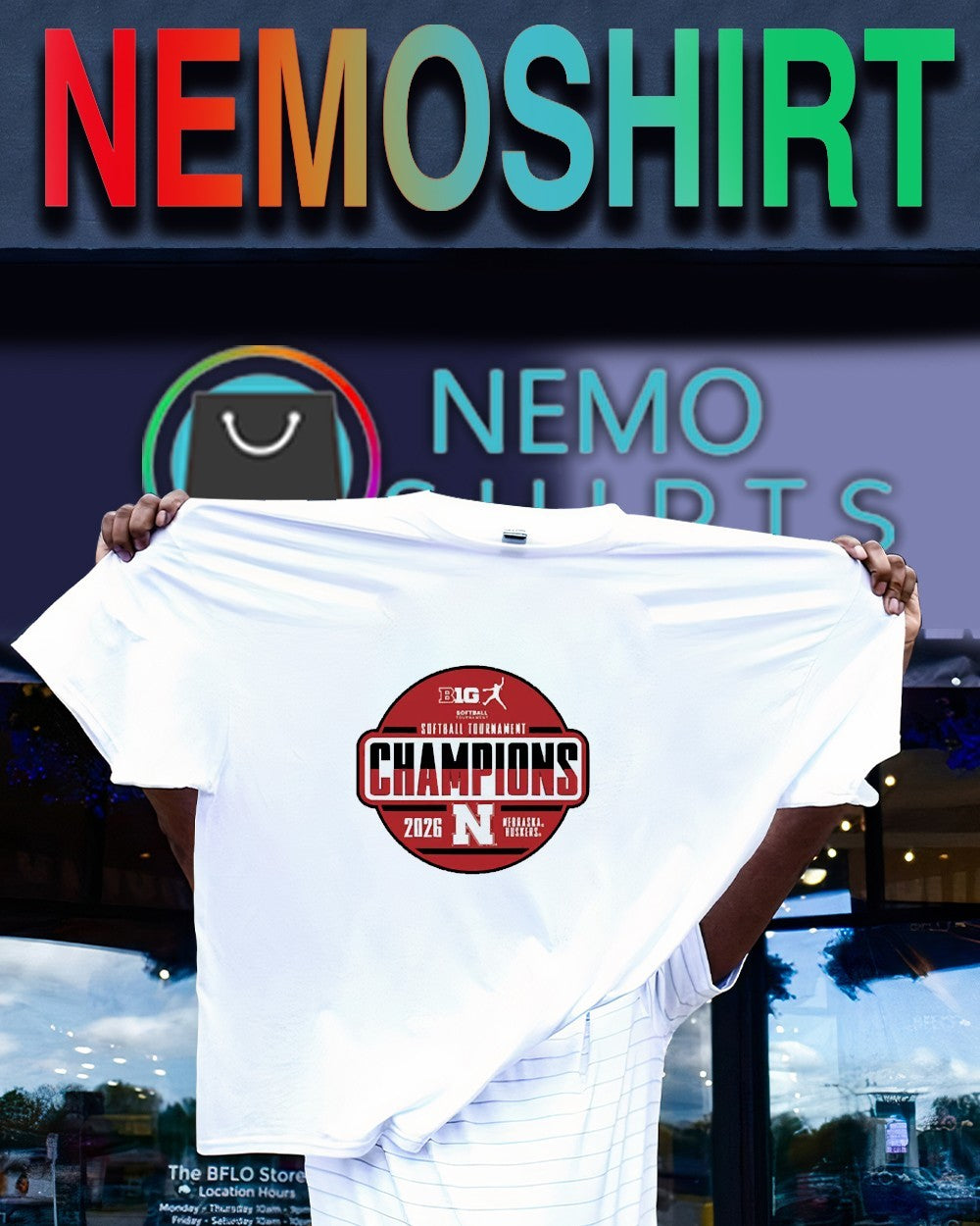 Nebraska Cornhuskers 2026 Big Ten softball tournament champions shirt