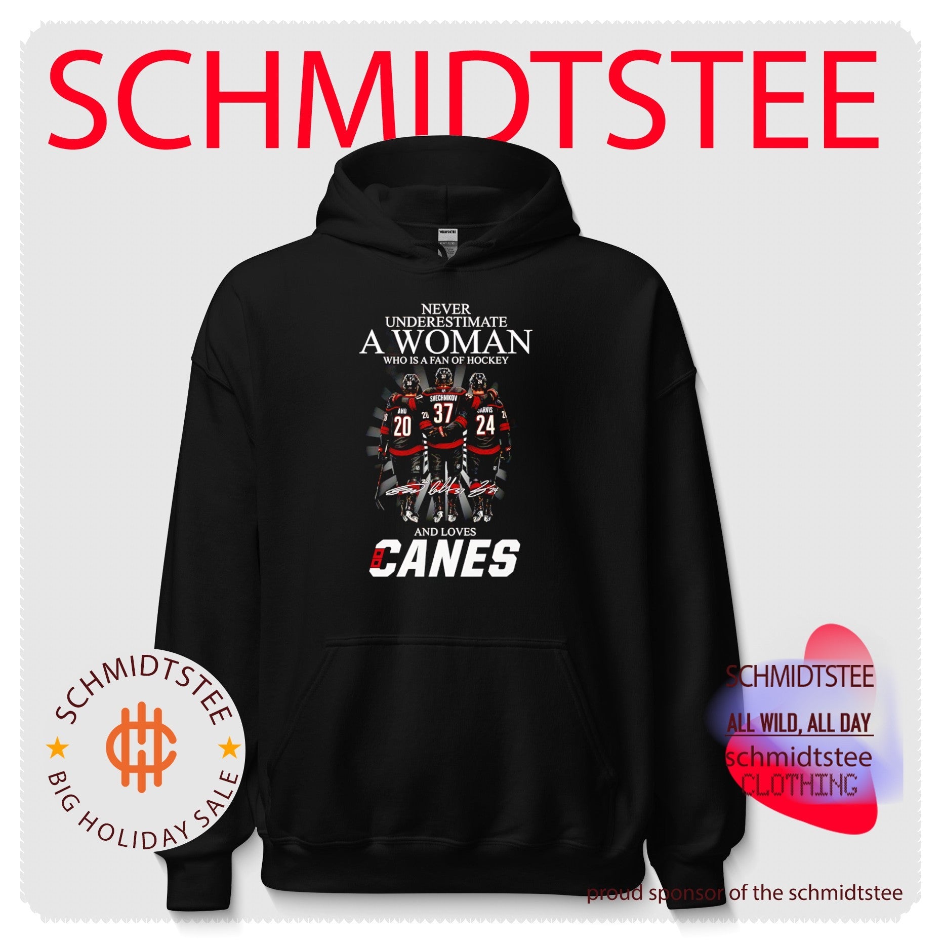 Never underestimate a woman who is a fan of hockey and loves Canes Carolina Hurricanes shirt