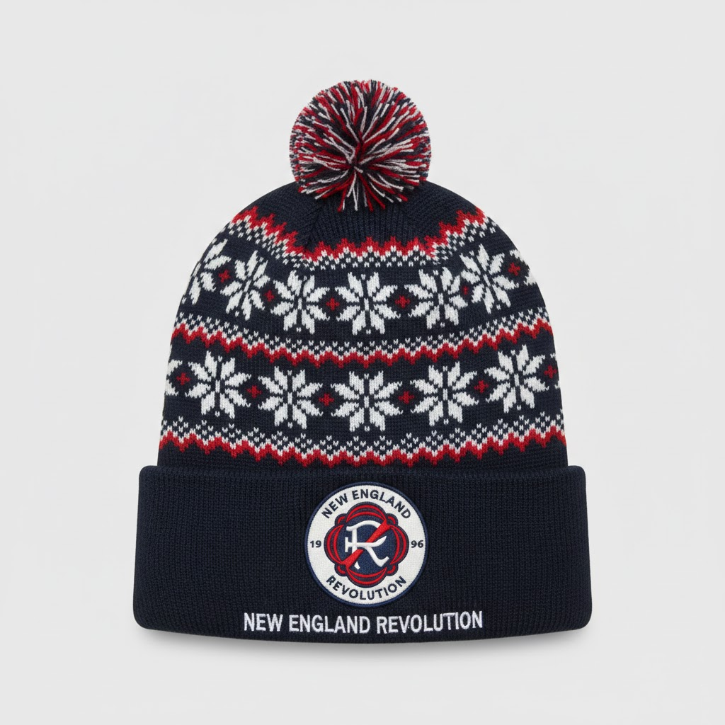 New England Revolution Knit Beanie Hat – The Revs MLS Pom-Pom Winter Gear