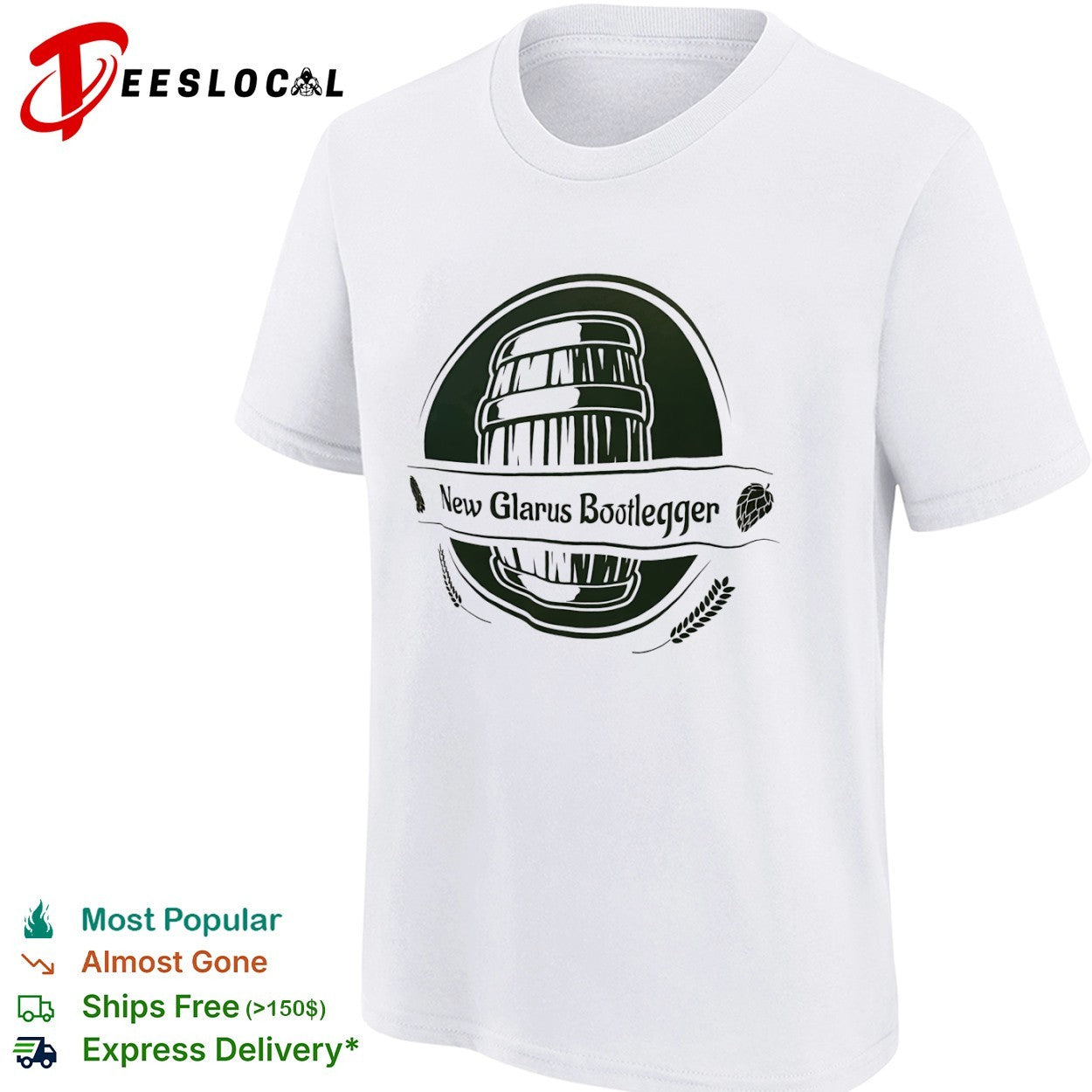 New Glarus Bootlegger barrel shirt