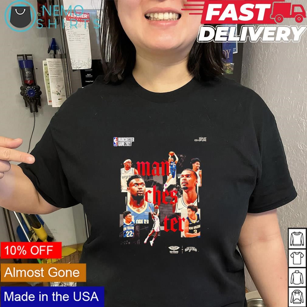 New Orleans Pelicans vs San Antonio Spurs Manchester Game 2027 shirt