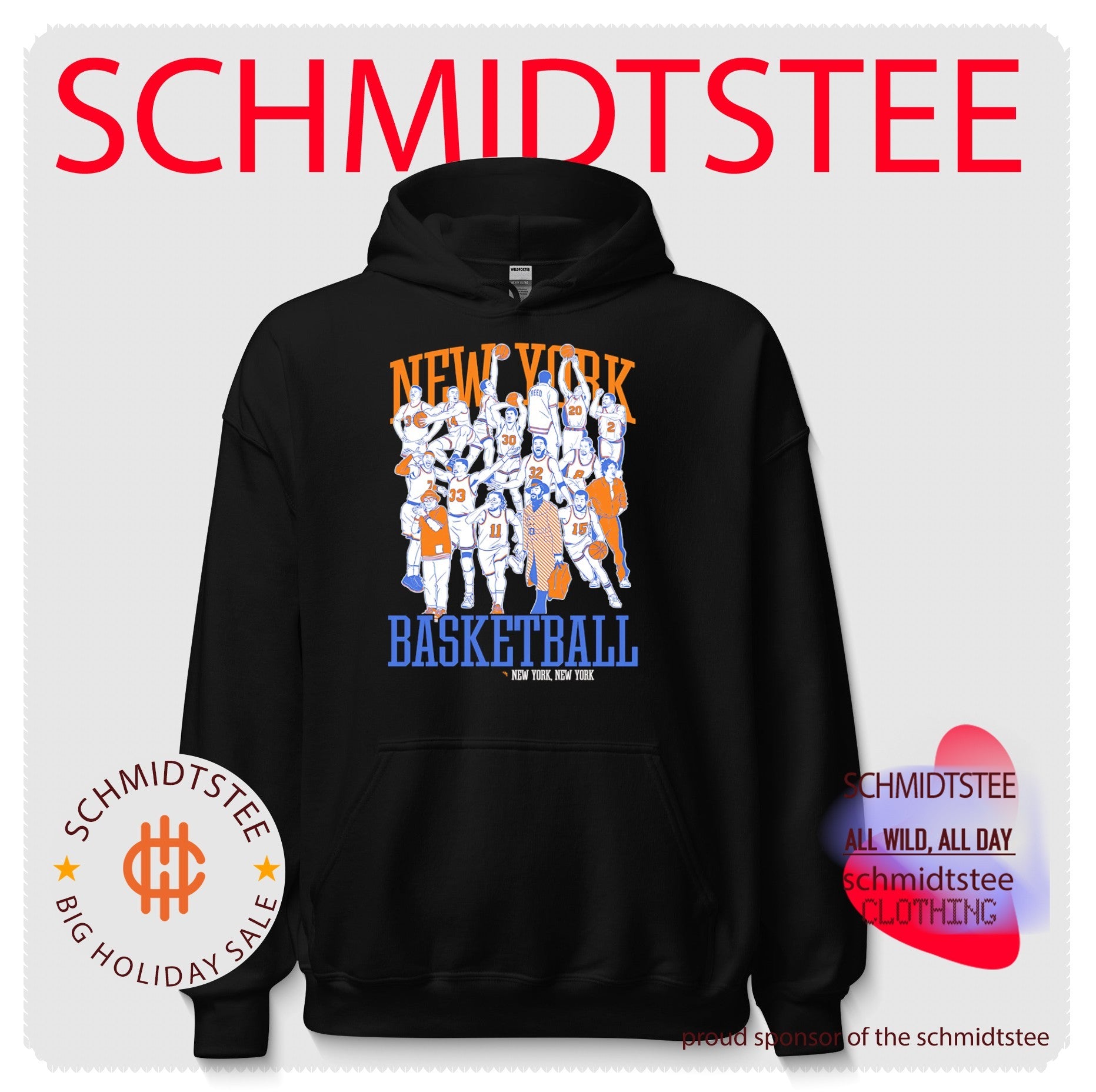 New York Basketball all team caricature New York shirt