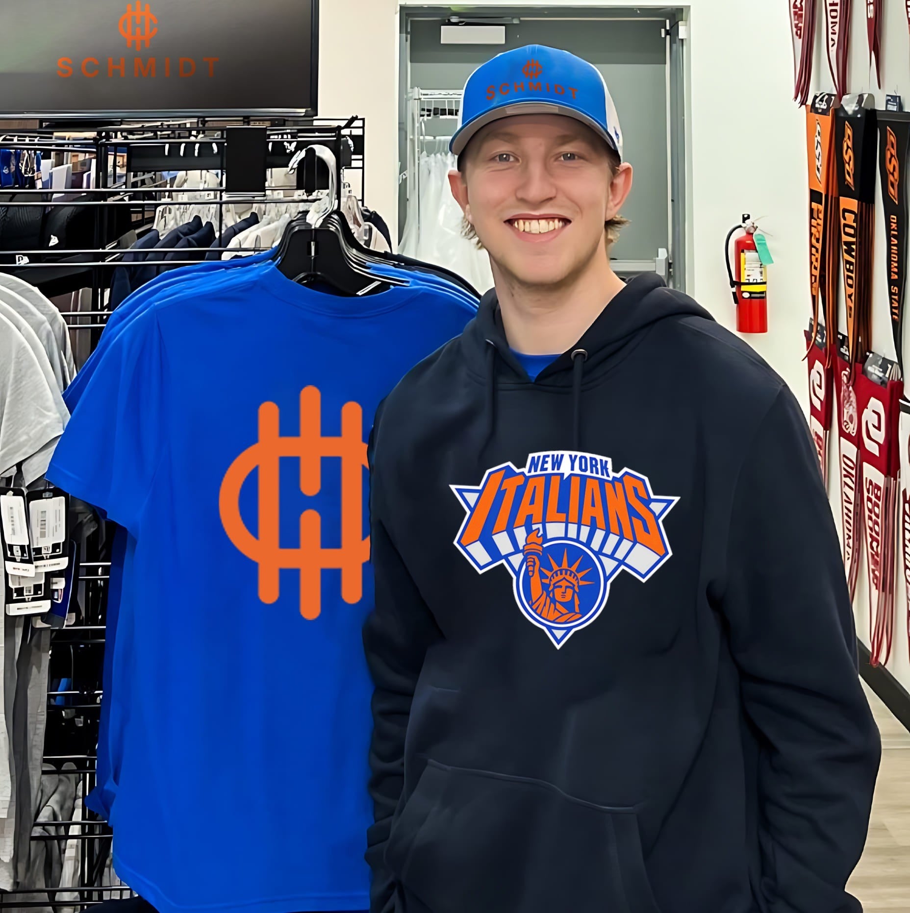 New York Italians Statue of Liberty Knicks Logo shirt