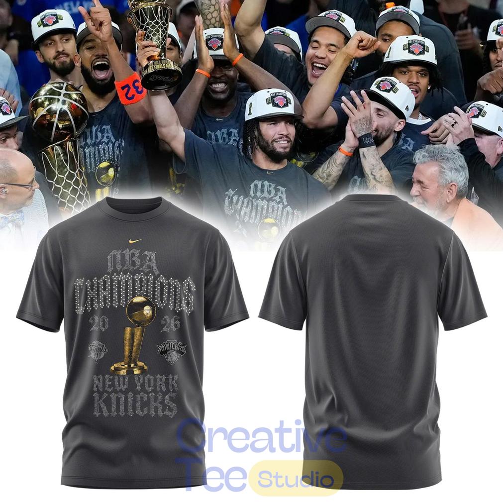 New York Knick 2026 NBA Champions “New York Forever” Grey T-Shirt