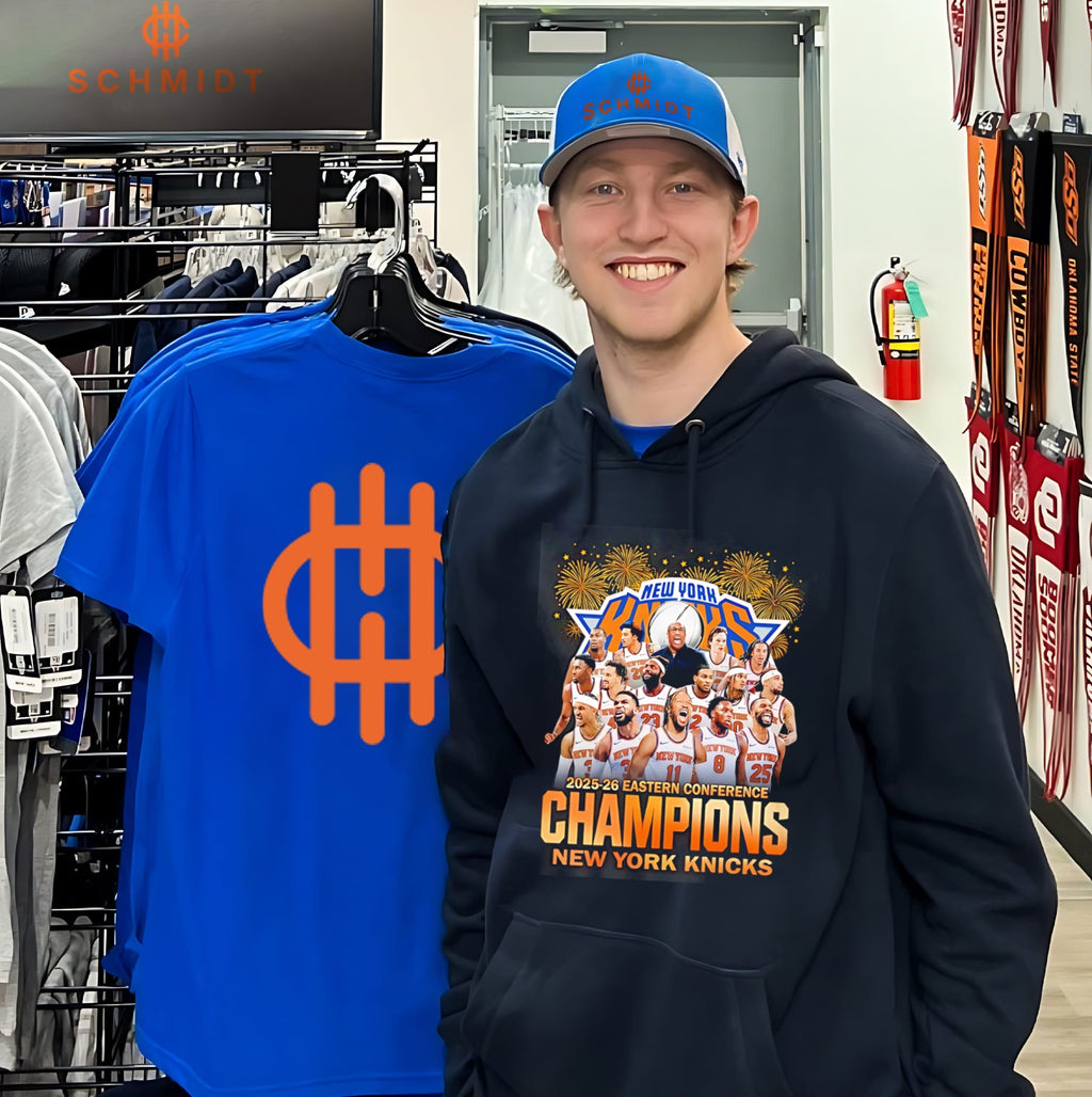 New York Knicks 2025-26 Eastern Conference Champions team collage shirt