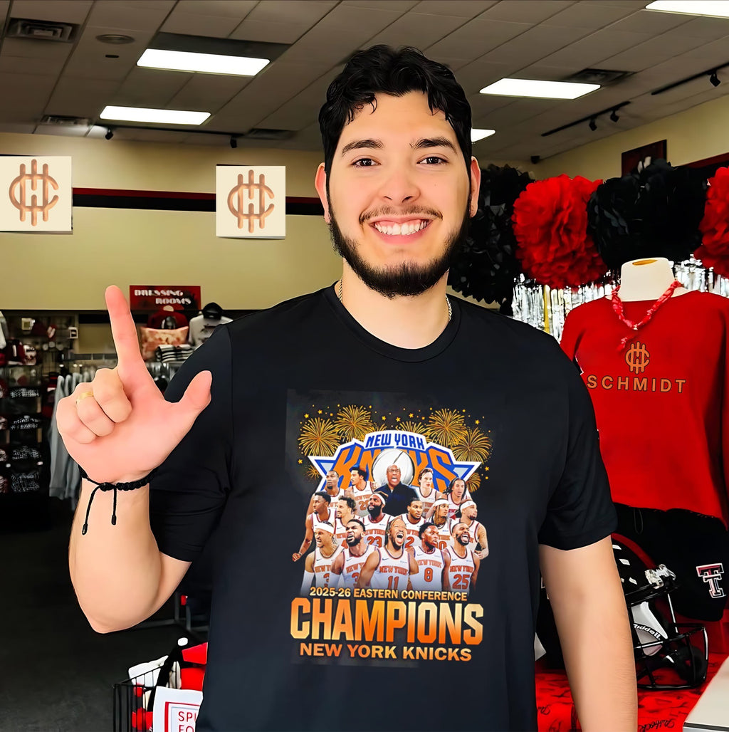 New York Knicks 2025-26 Eastern Conference Champions team collage shirt