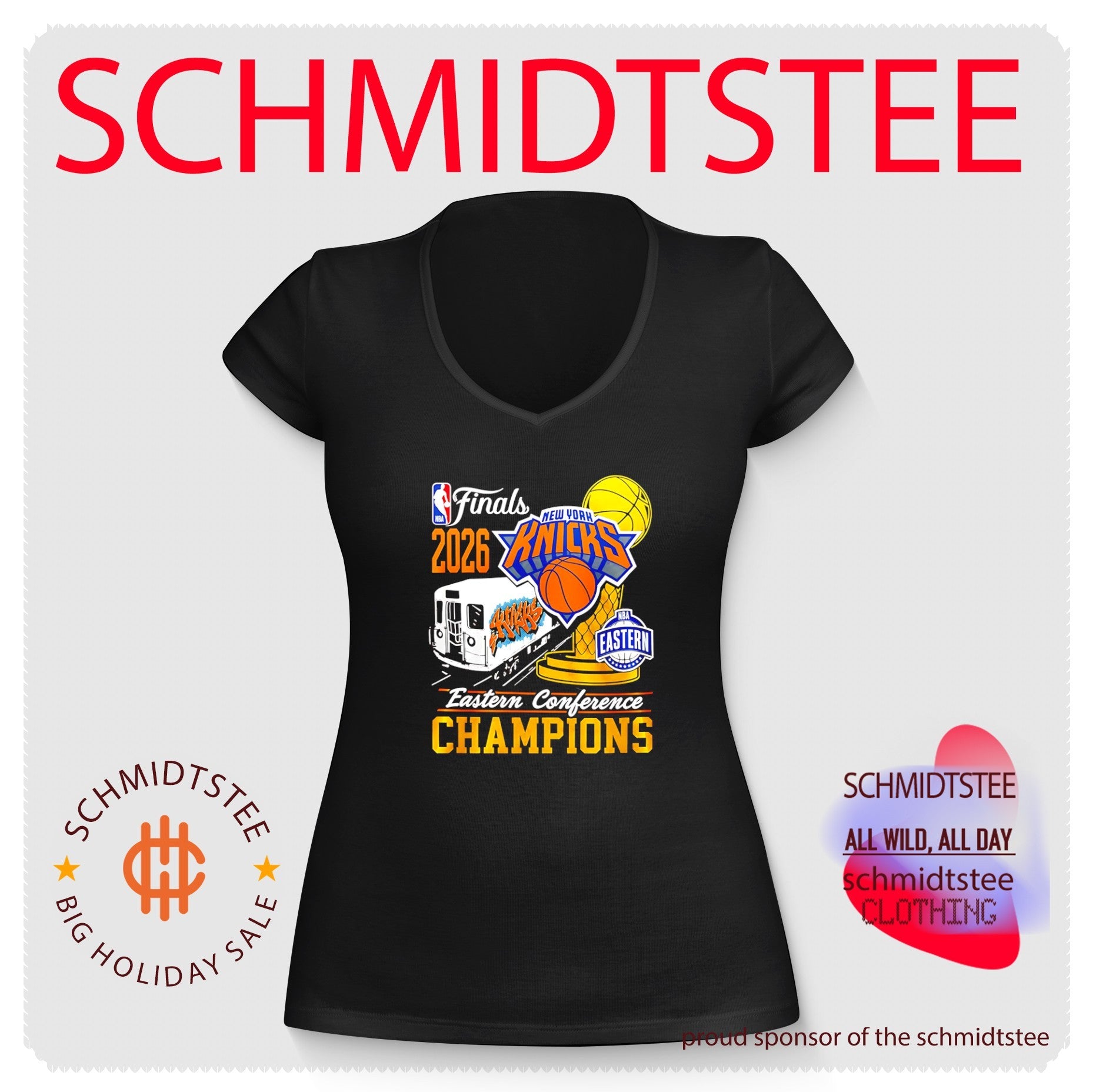 New York Knicks 2026 Eastern Conference Champions train graphic shirt