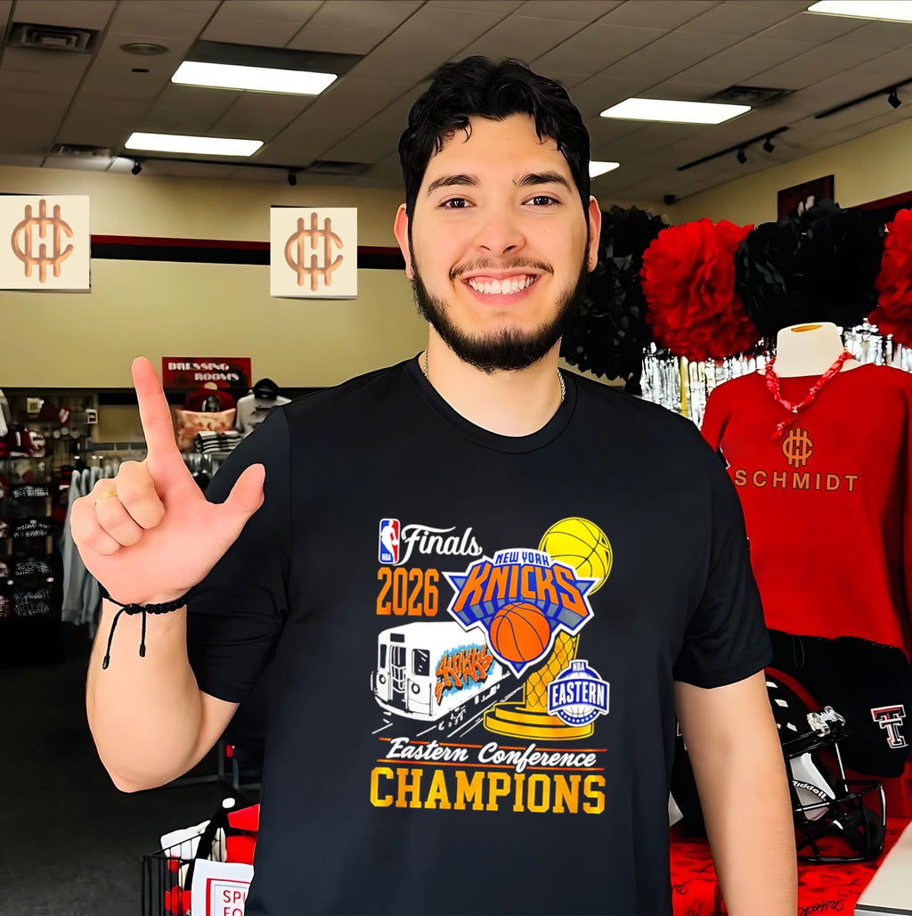 New York Knicks 2026 Eastern Conference Champions train graphic shirt