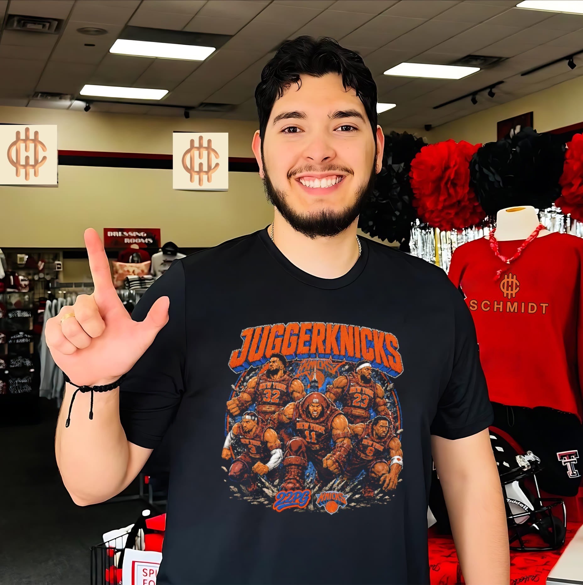 New York Knicks 2026 JuggerKnicks Giant graphic shirt