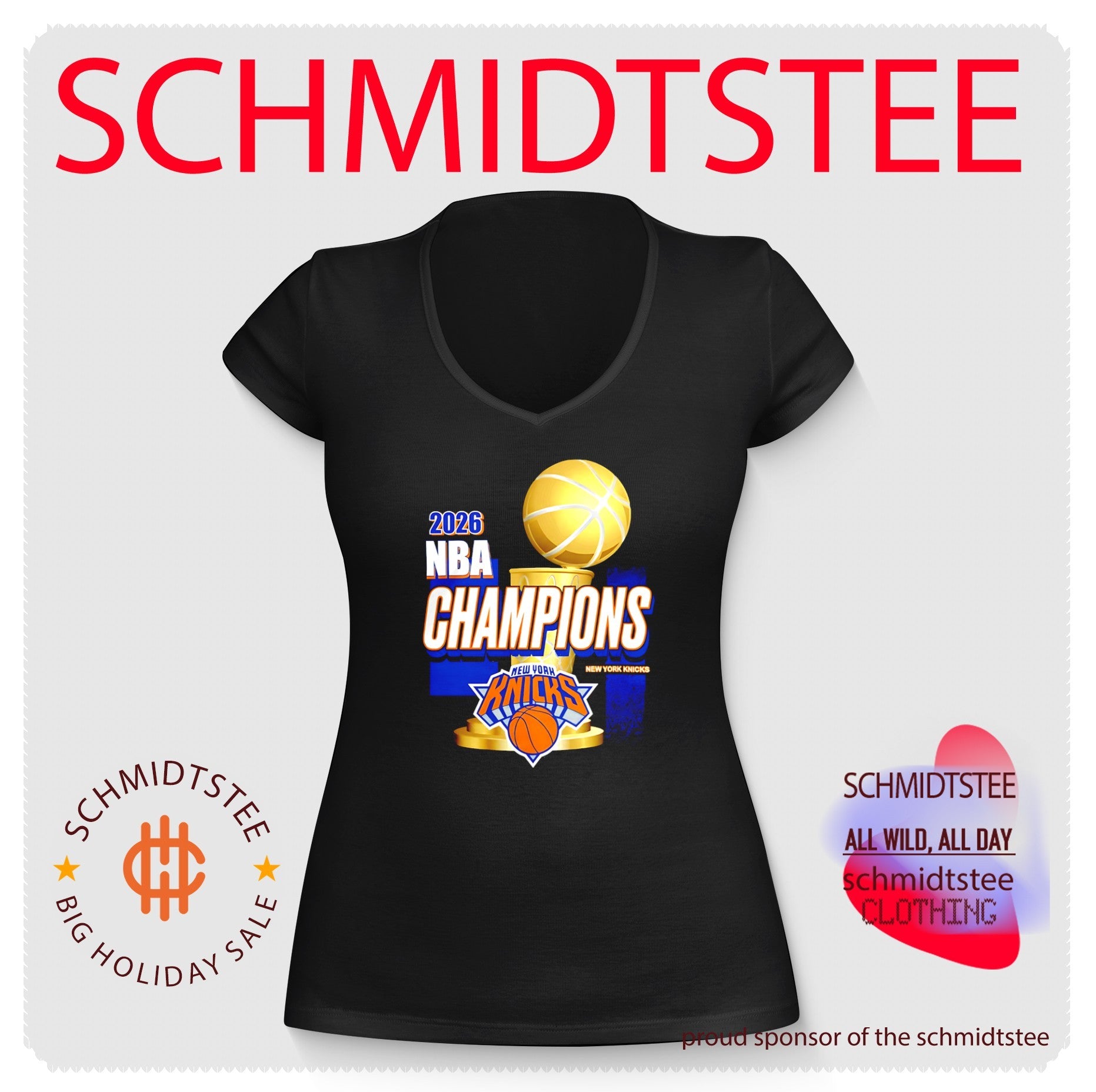 New York Knicks 2026 NBA Champions Trophy Black shirt