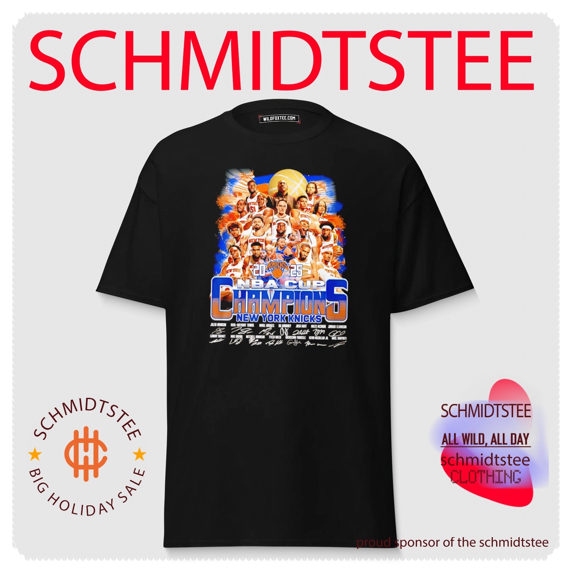 New York Knicks 2026 NBA Cup Champions signatures shirt