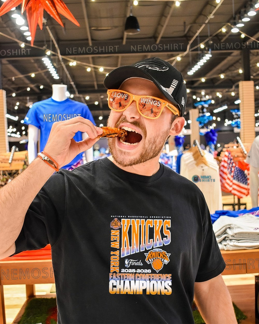 New York Knicks 2026 NBA Eastern Conference champions stacked block shirt