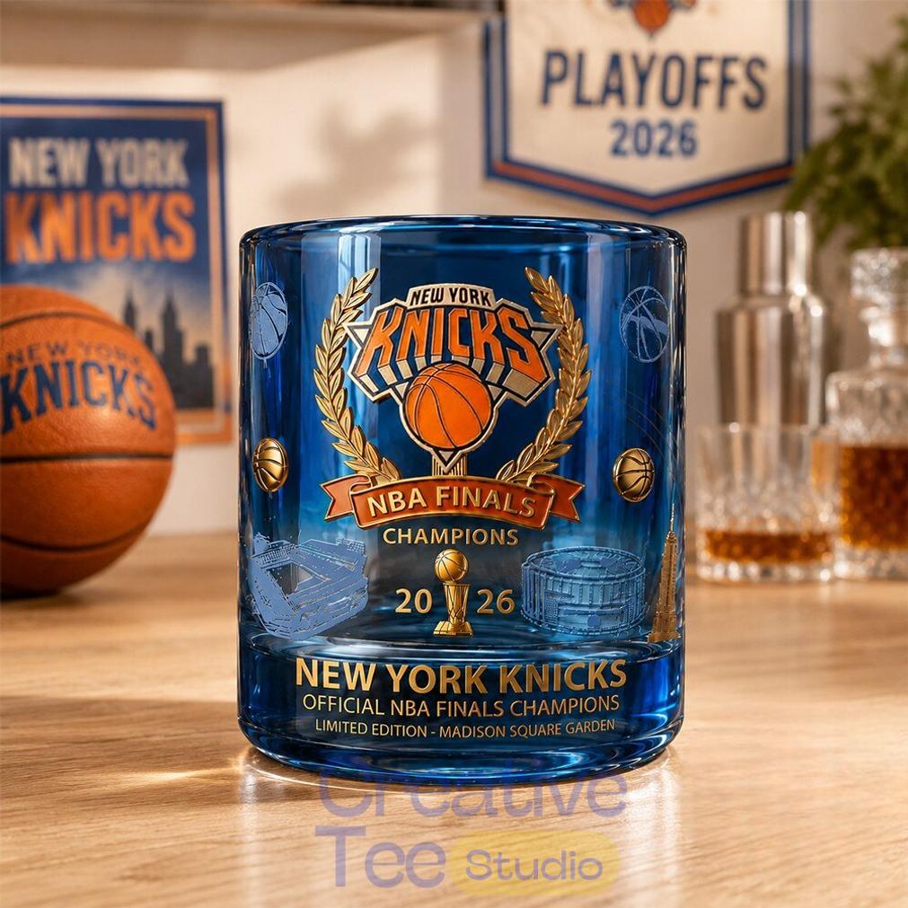 New York Knicks 2026 NBA Finals Champions Whiskey Glass