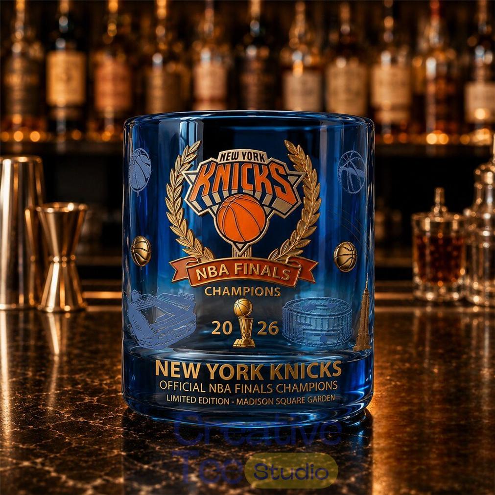 New York Knicks 2026 NBA Finals Champions Whiskey Glass