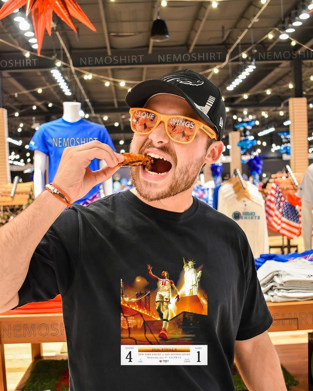 New York Knicks 2026 NBA Finals Statue of Liberty and Brooklyn Bridge shirt