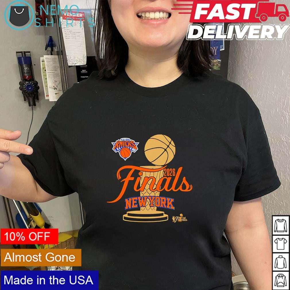 New York Knicks 2026 NBA Finals trophy graphic shirt