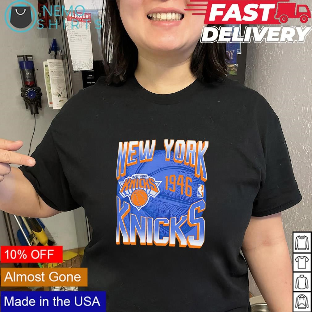 New York Knicks Champion basketball background 1946 logo shirt