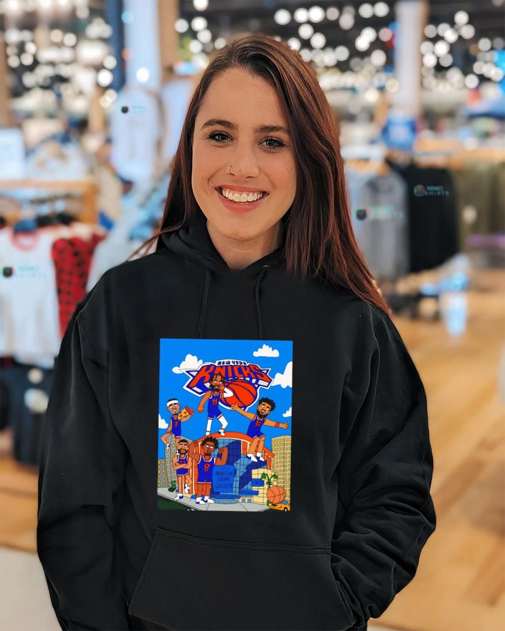 New York Knicks Madison Square Garden home arena shirt