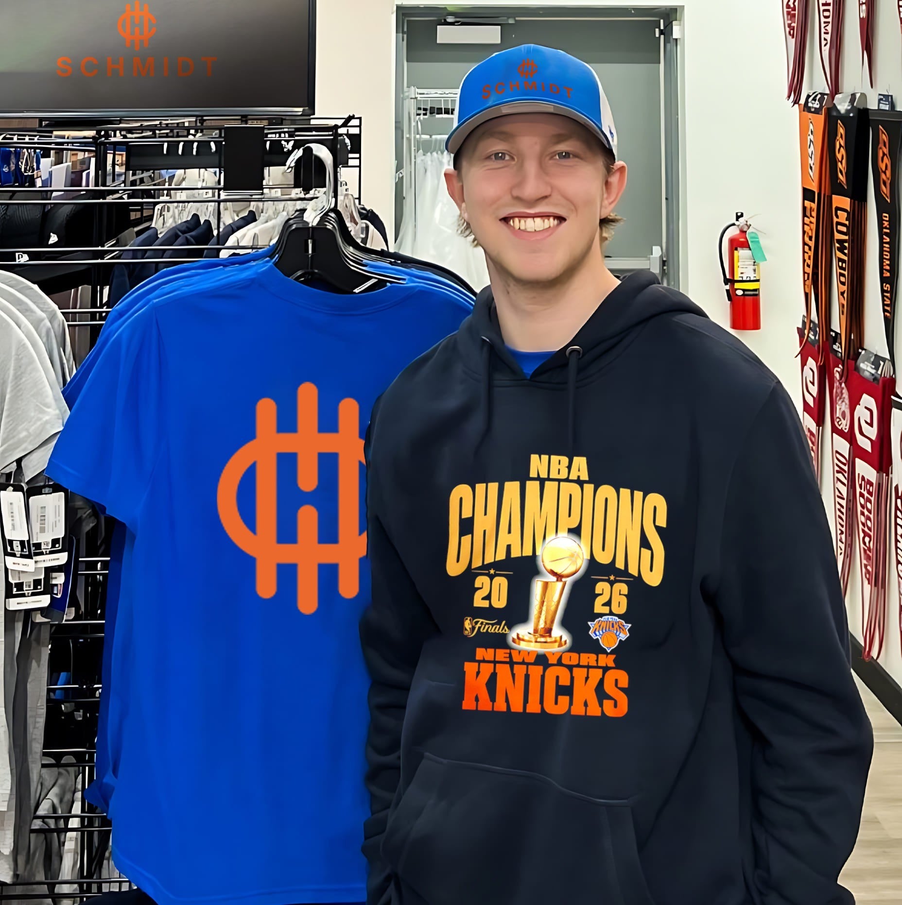 New York Knicks NBA Cup Champions 2026 Gold Trophy shirt