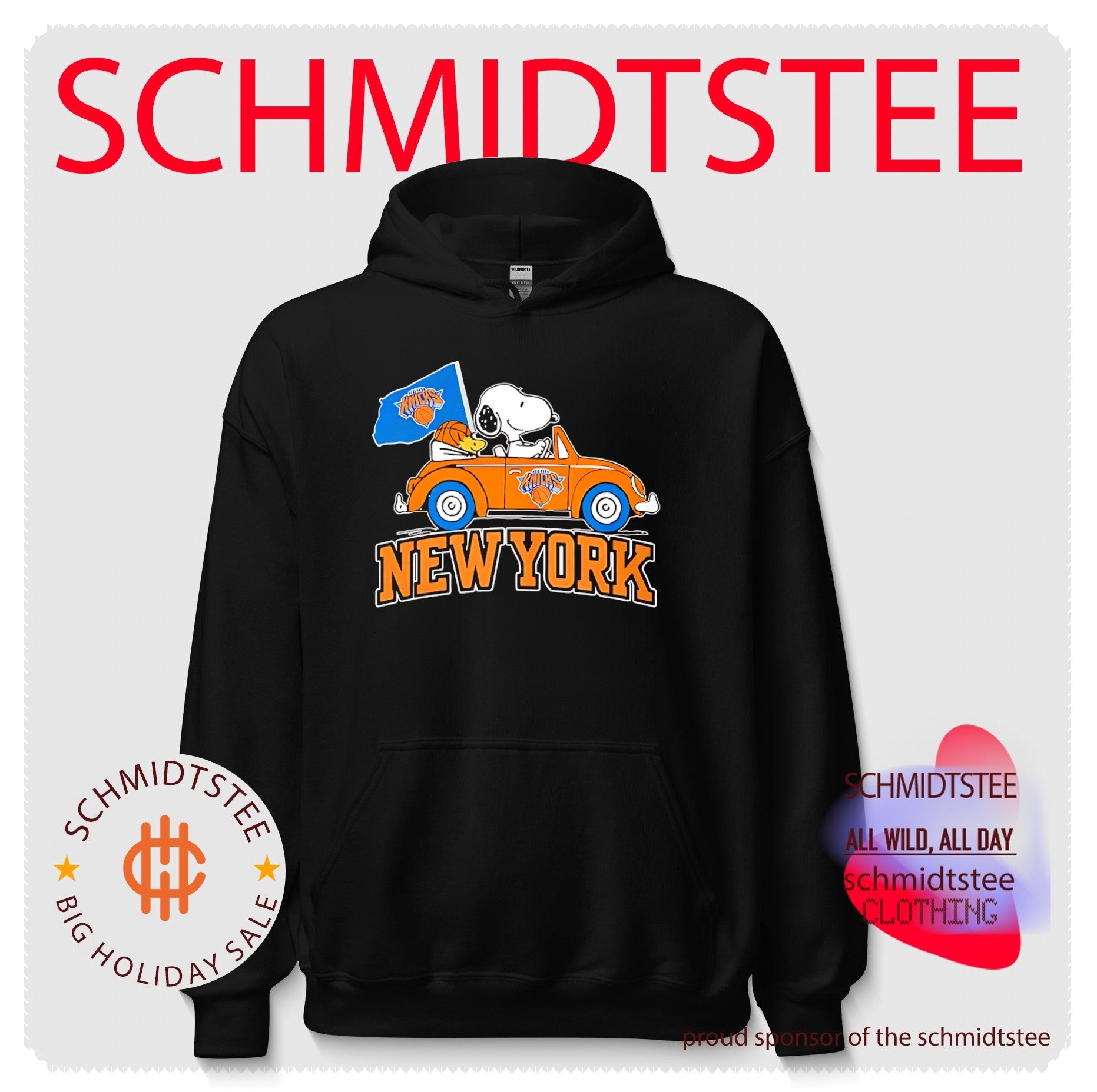New York Knicks Snoopy in the car illustration shirt