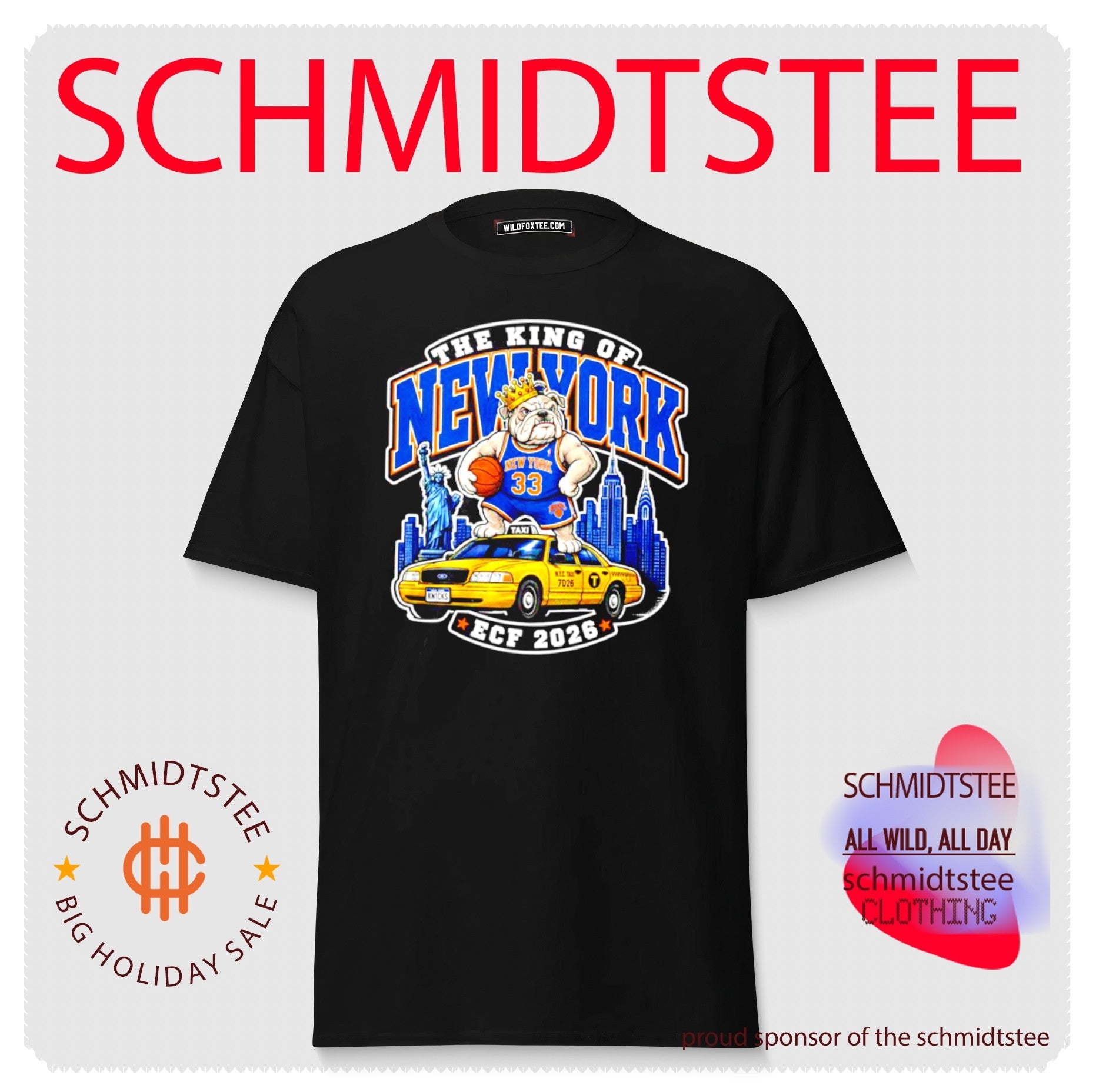 New York Knicks The King of New York ECF 2026 skyline shirt