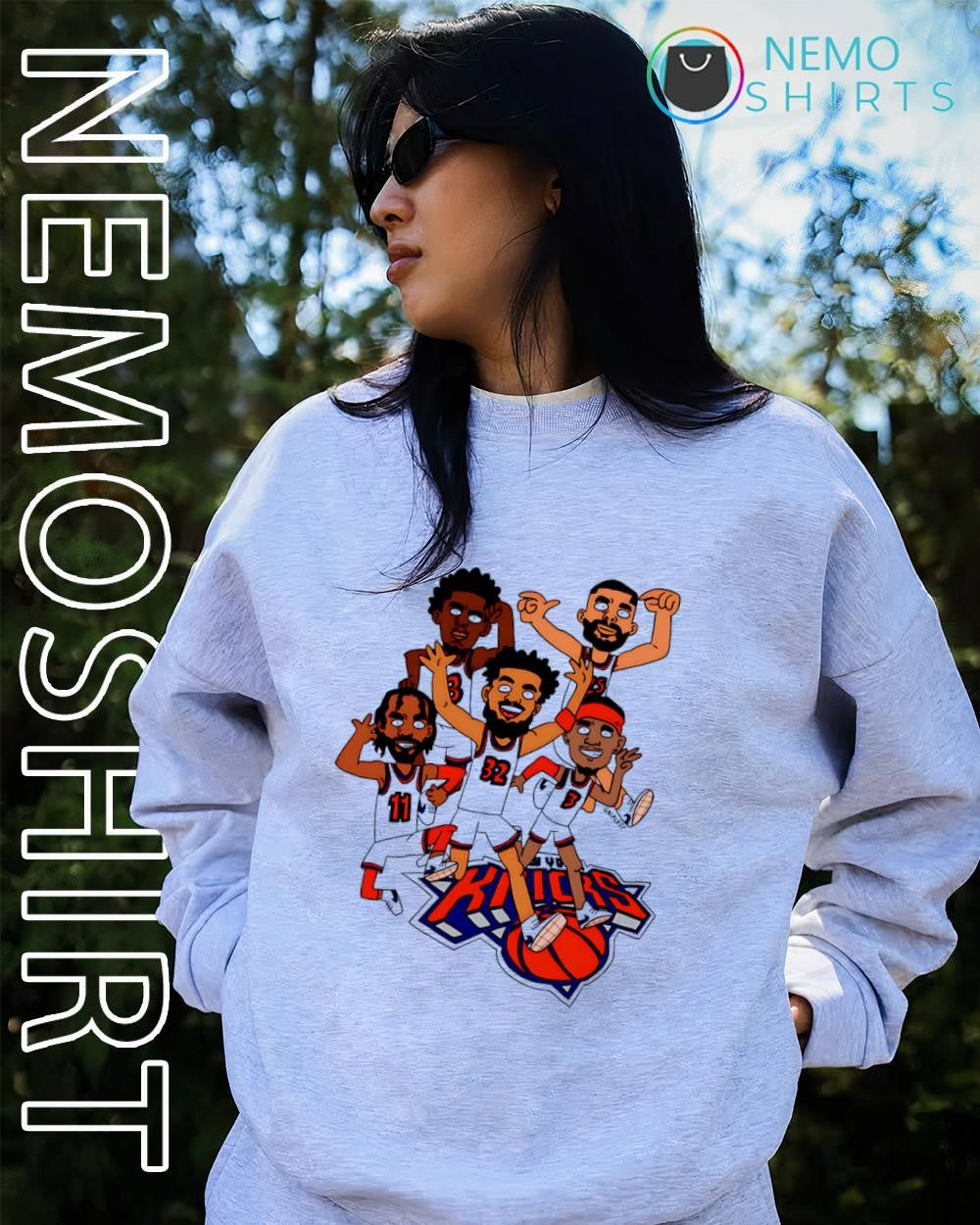 New York Knicks basketball players caricature let’s do it shirt