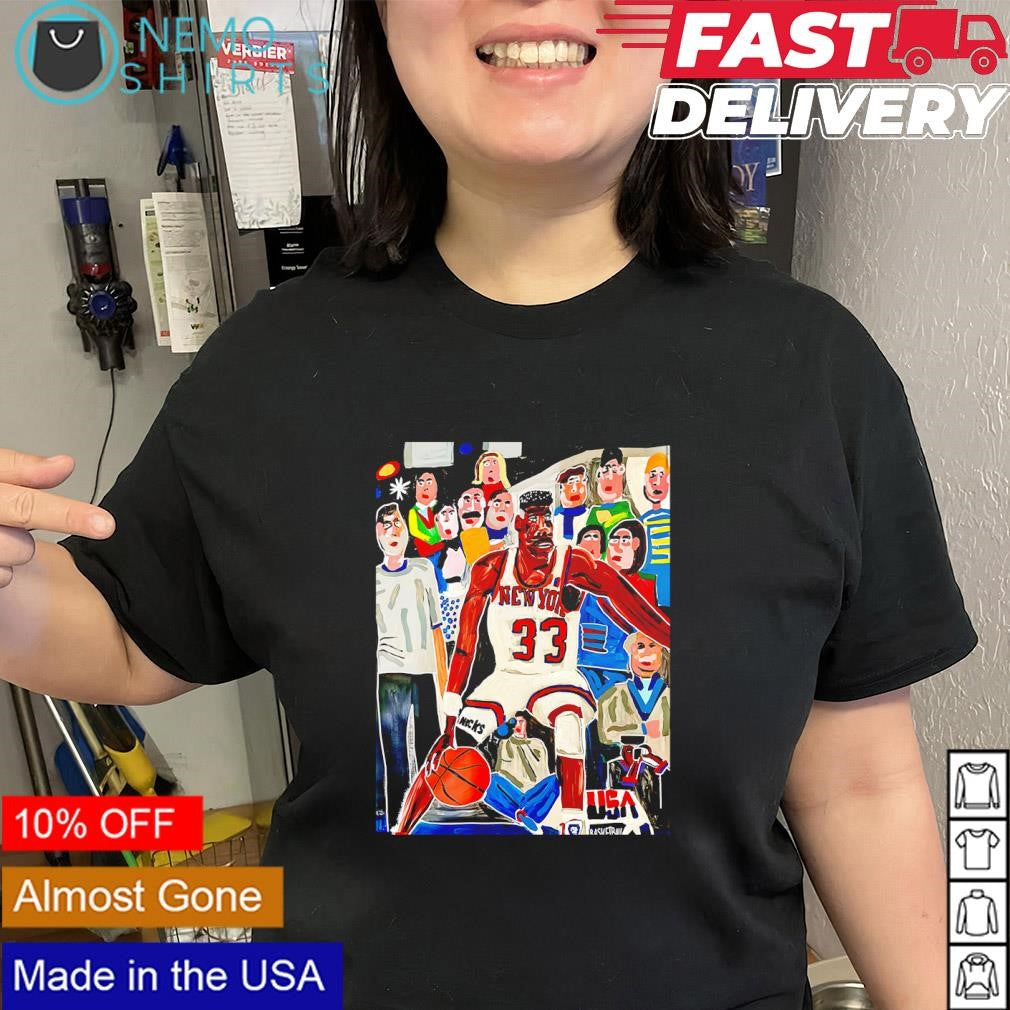 New York Knicks player Patrick Ewing 33 basketball shirt