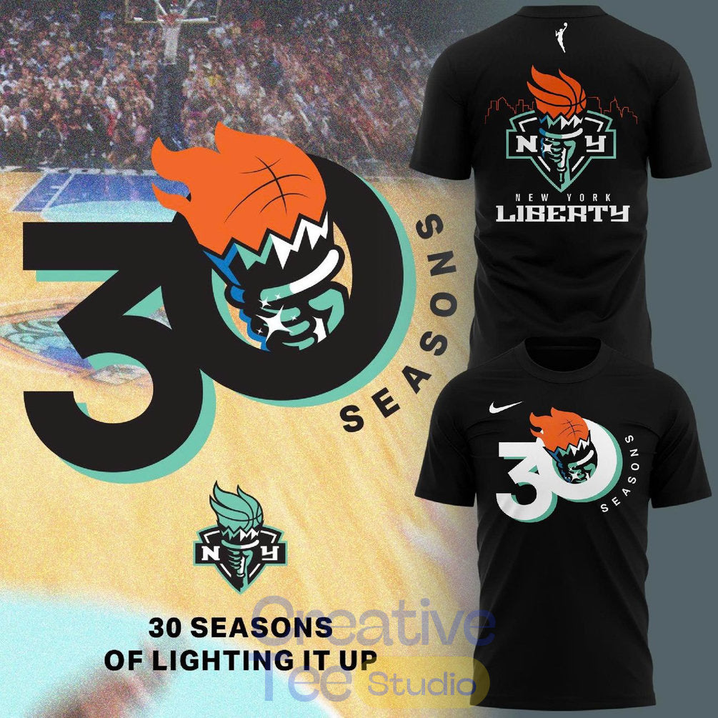 New York Liberty Shop “30 Season of Lighting Up” T-Shirt