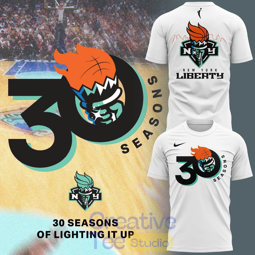 New York Liberty Shop “30 Season of Lighting Up” T-Shirt