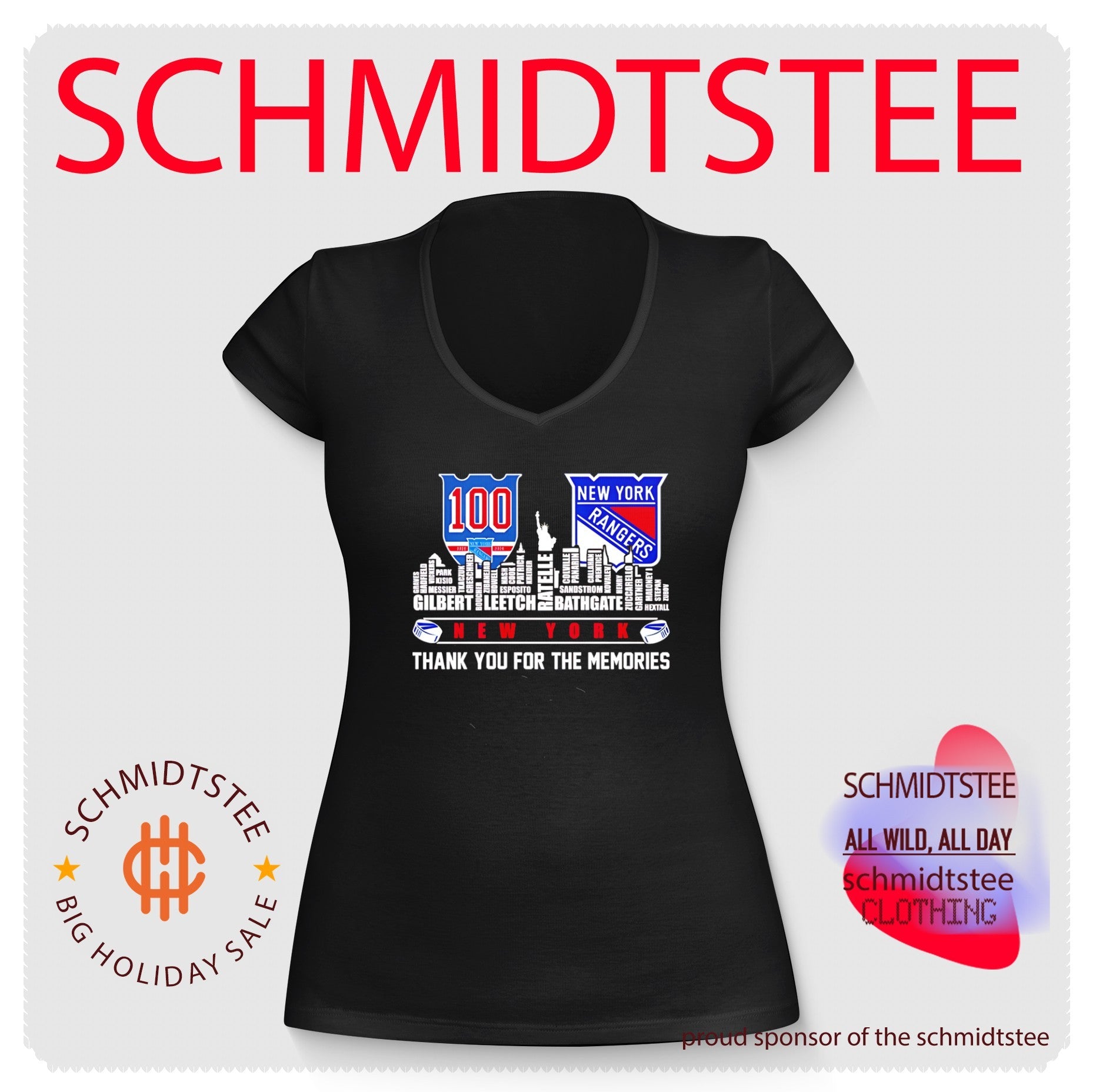 New York Rangers 100th anniversary skyline shirt