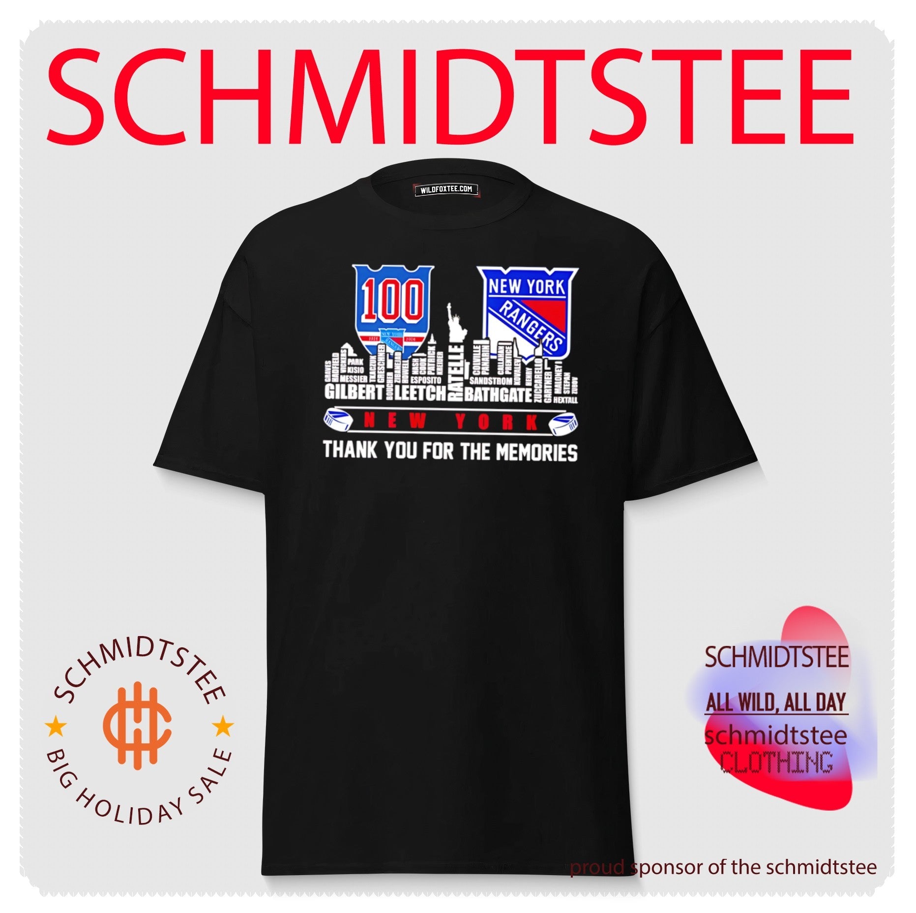 New York Rangers 100th anniversary skyline shirt