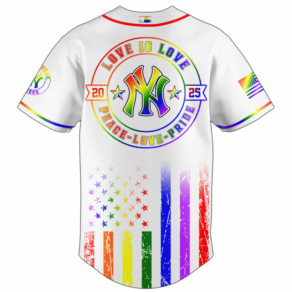 New York Yankees Happy Pride Month Baseball Jersey