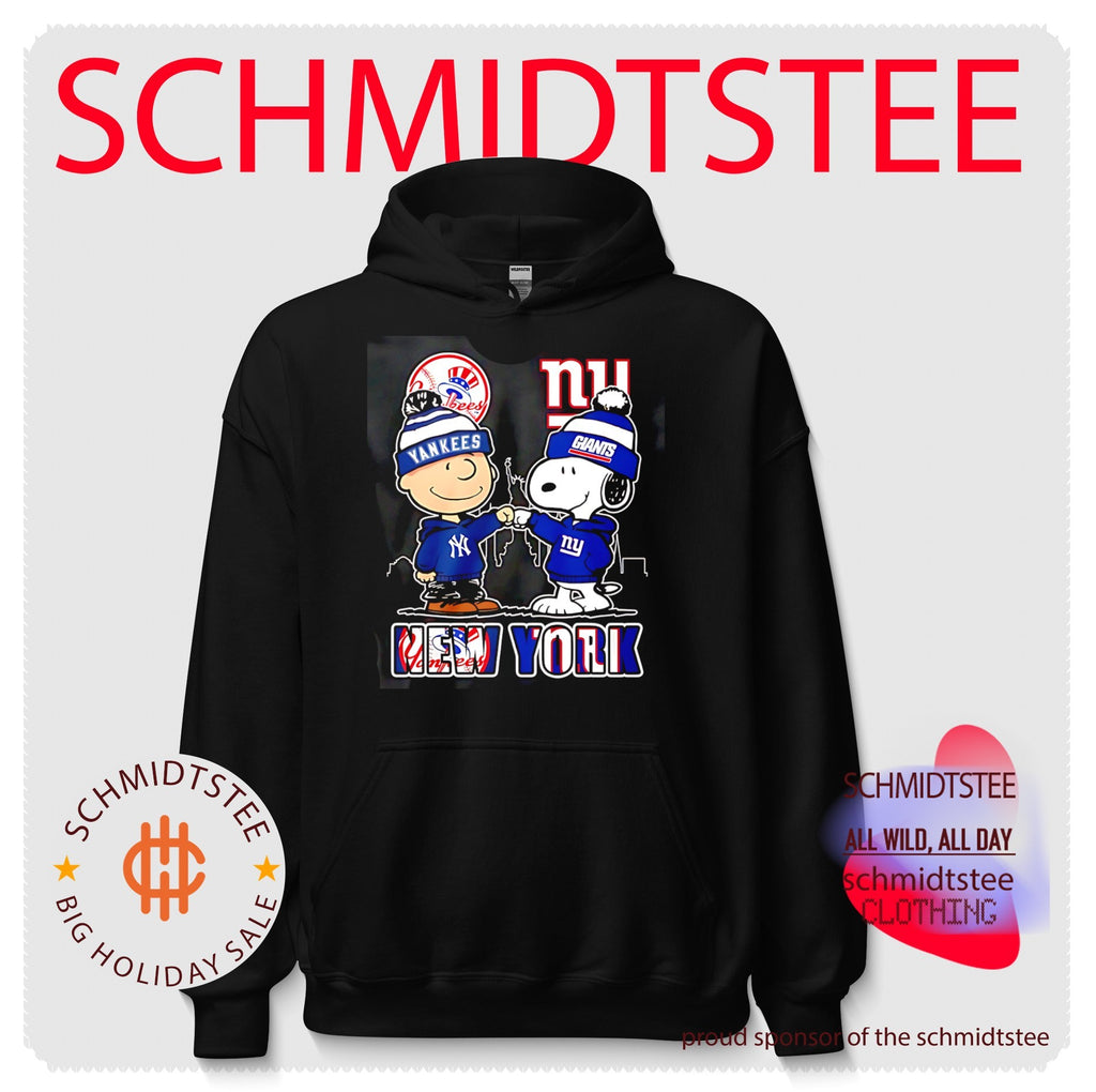 New York Yankees and Giants Charlie Brown and Snoopy shirt