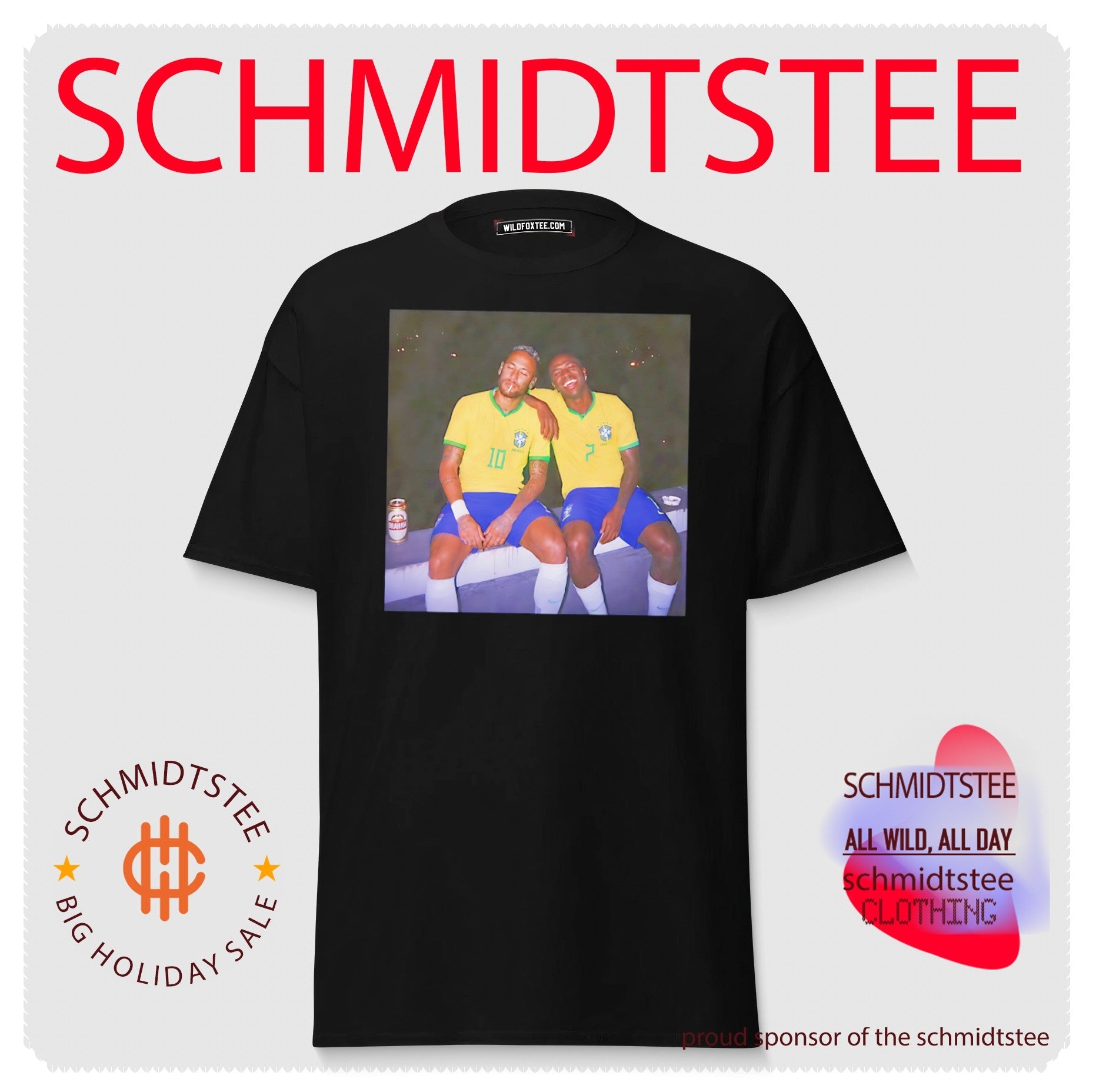 Neymar Jr and Vinicius Jr vintage shirt