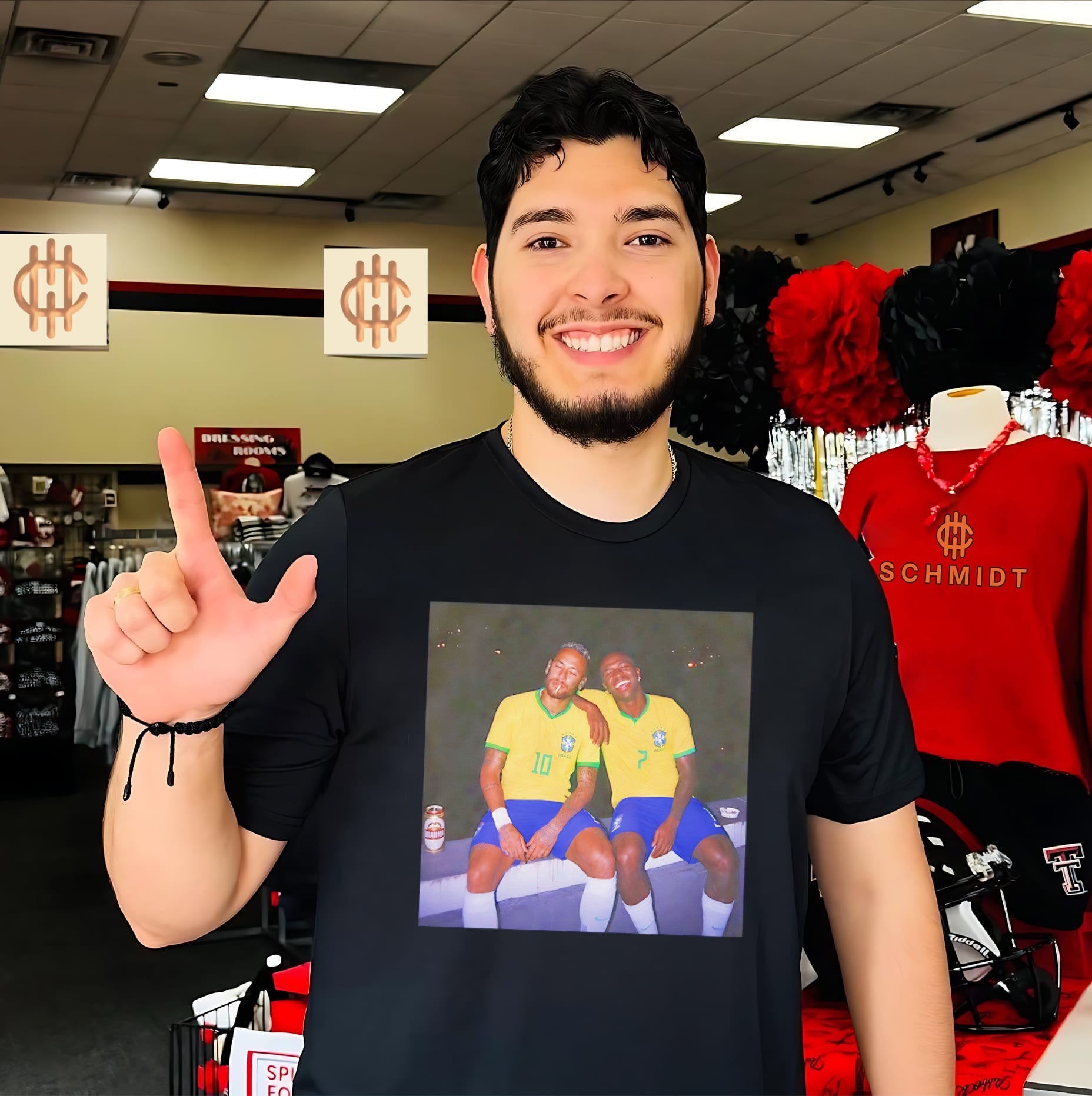 Neymar Jr and Vinicius Jr vintage shirt