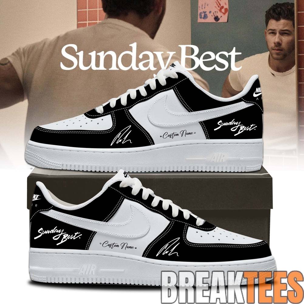 Nick Jonas Sunday Best Handprinted Custom Air Force 1