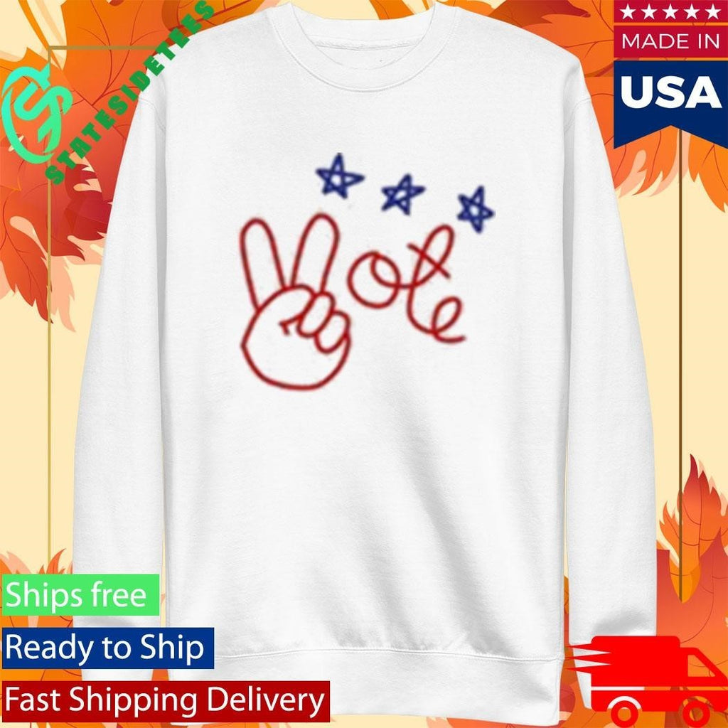 Nicolle Wallace Wearing Peace Vote Shirt