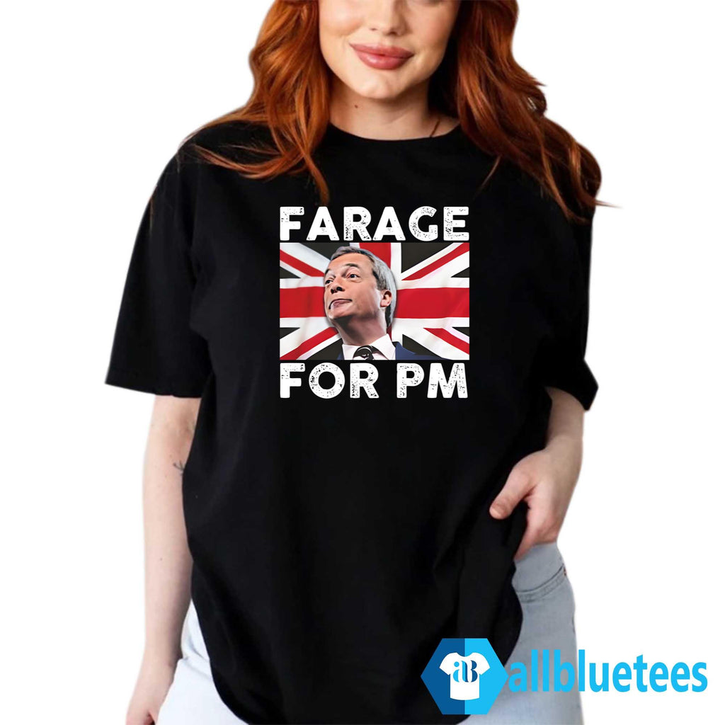 Nigel Farage Farage For PM Britain Flag Shirt