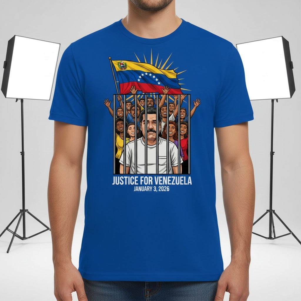 Justice For Venezuela T-Shirt – No More Dictatorship January 3 2026 Democracy Tee