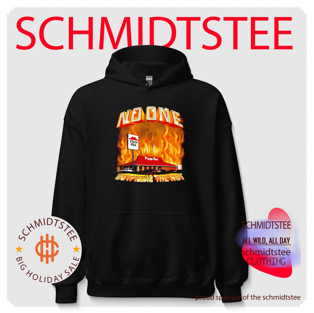 No one outpizzas the hut Pizza Hut on fire graphic shirt