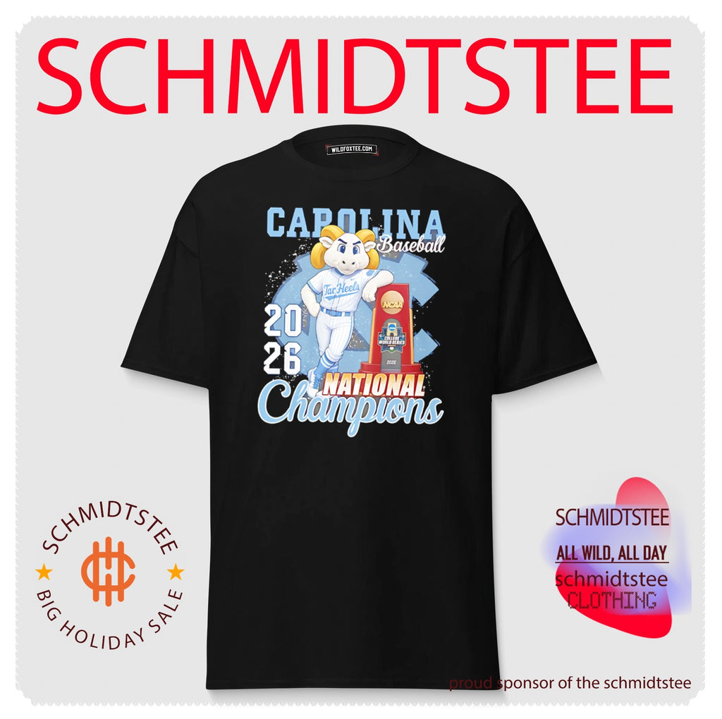 North Carolina Tar Heels 2026 NCAA Baseball Championship mascot shirt