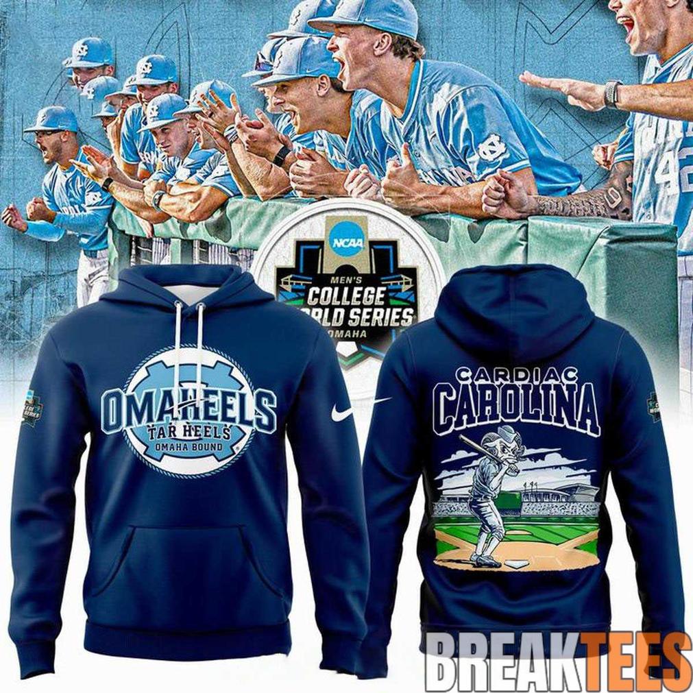 North Carolina Tar Heels Cardiac Carolina Welcome To Omaha 2026 Hoodie