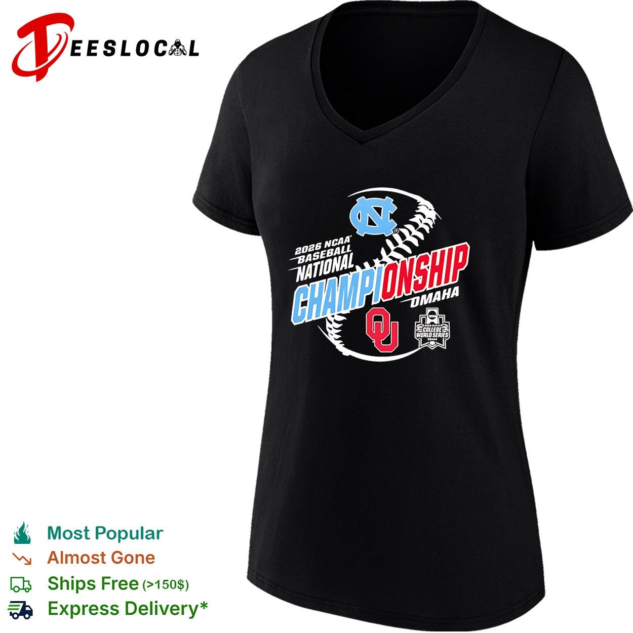 North Carolina Tar Heels vs Oklahoma Sooners 2026 NCAA Baseball National Championship Omaha shirt