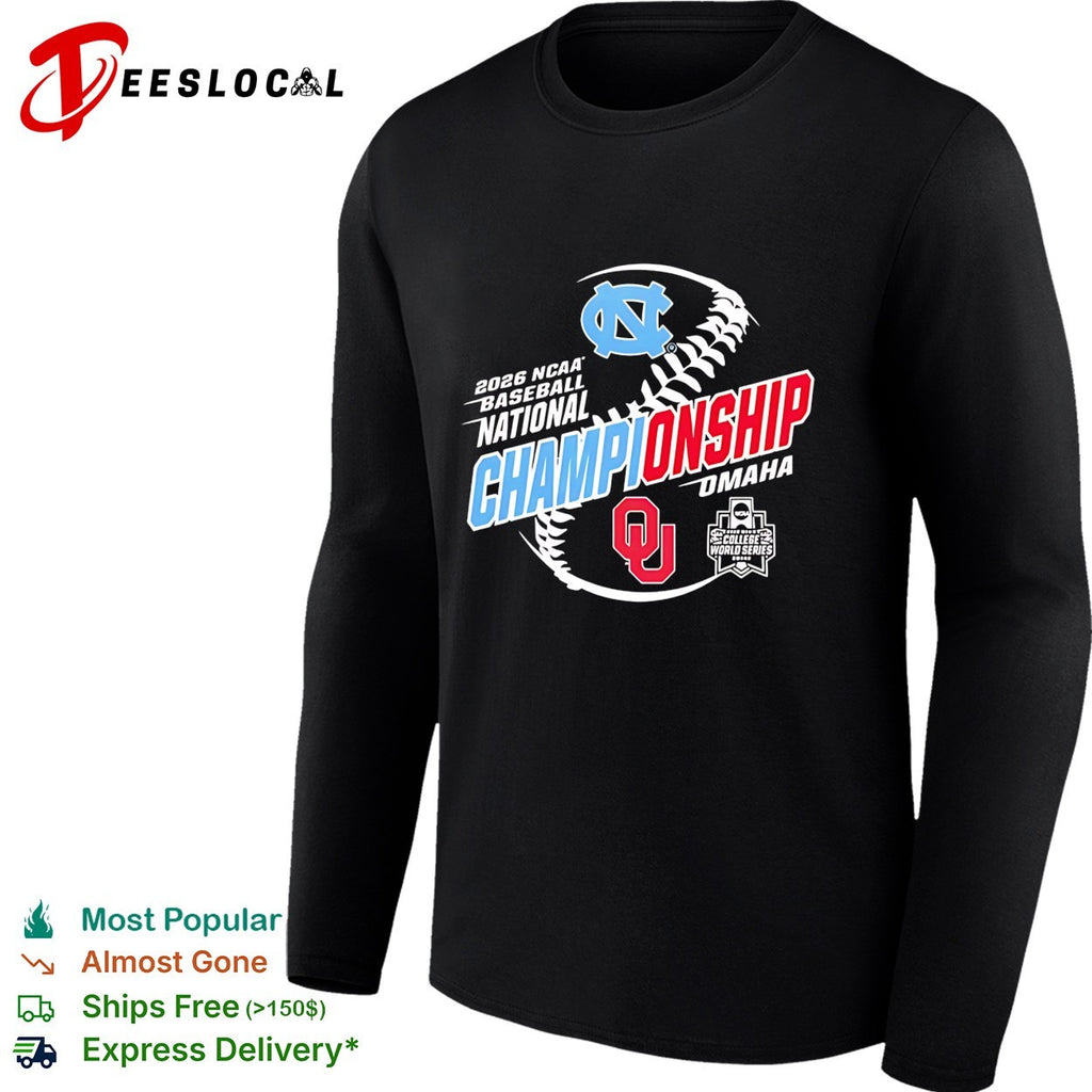 North Carolina Tar Heels vs Oklahoma Sooners 2026 NCAA Baseball National Championship Omaha shirt