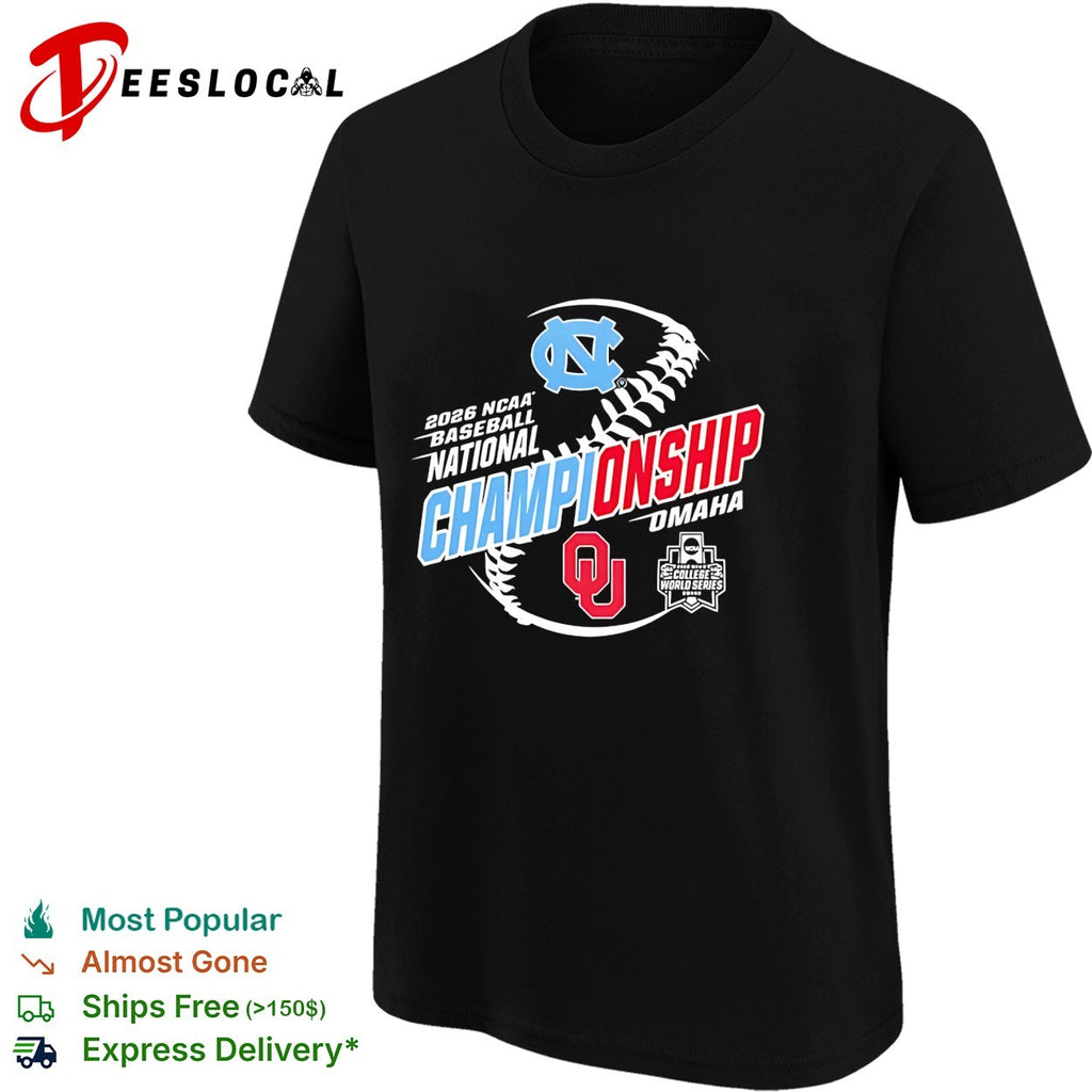 North Carolina Tar Heels vs Oklahoma Sooners 2026 NCAA Baseball National Championship Omaha shirt