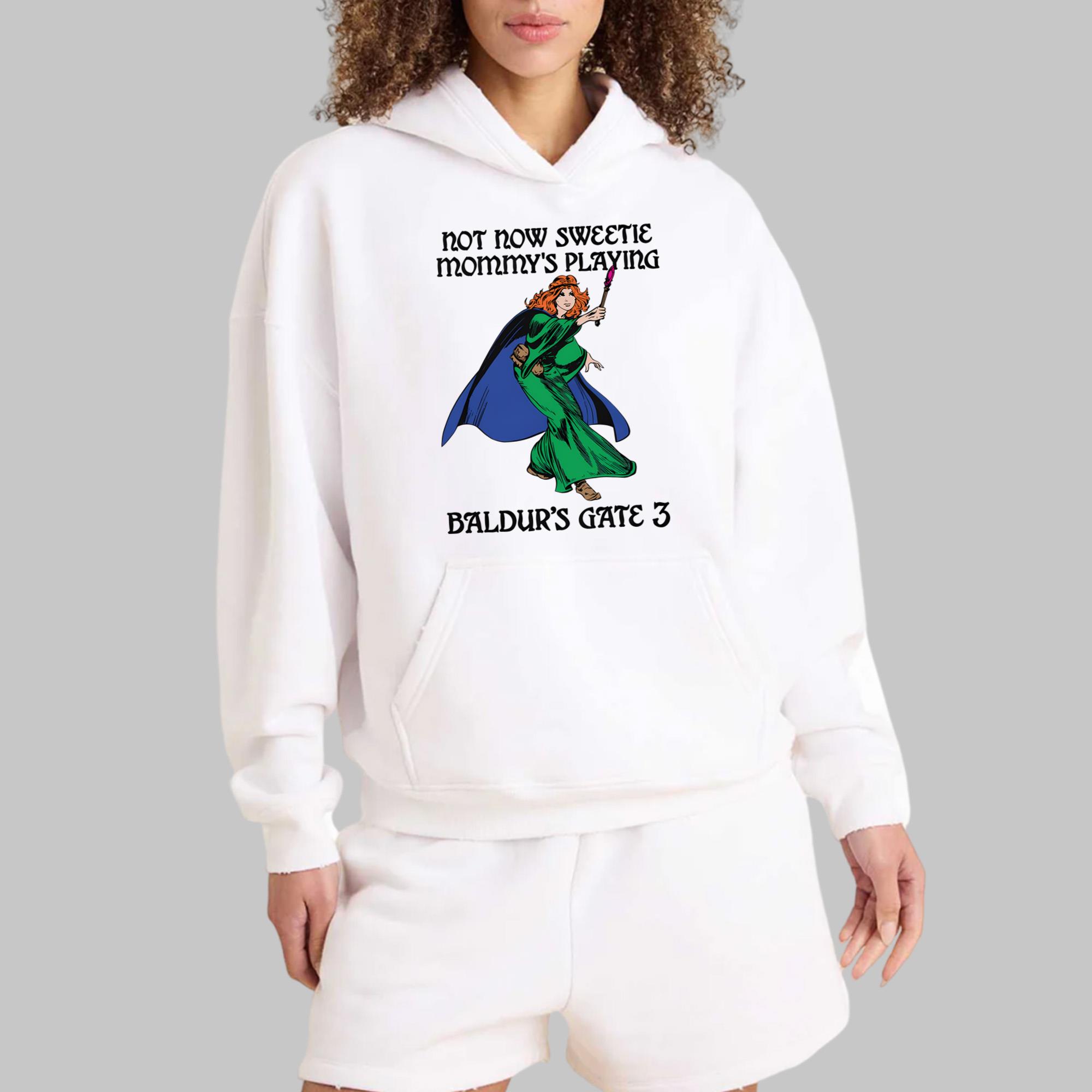Not Now Sweetie Mommy’s Playing Gate 3 Shirt