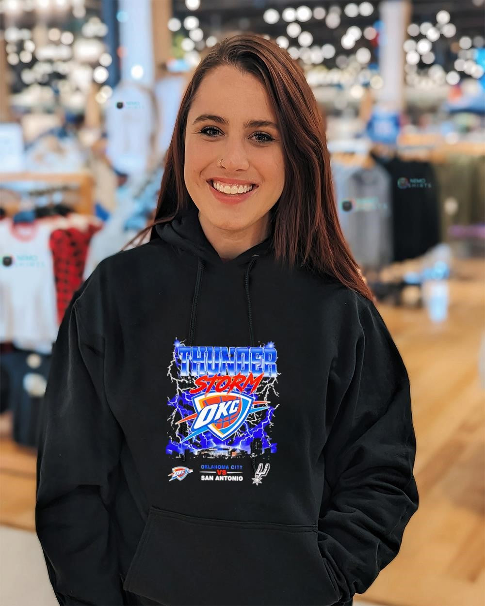 OKC Thunders vs San Antonio Spurs 2026 NBA Western Conference Finals Playoffs Thunderstorm shirt